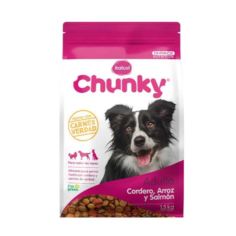 CHUNKY ADULTO CORDERO ARROZ Y SALMON  X 1.5 KG