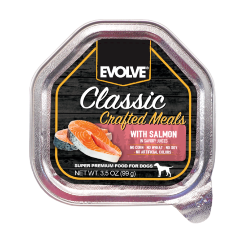 EVOLVE PERRO CLASSIC BANDEJA SALMON 99 GR