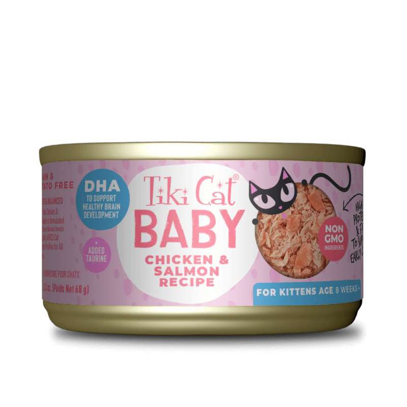 TIKI CAT LAT BABY POLLLO Y SALMON 68 GR